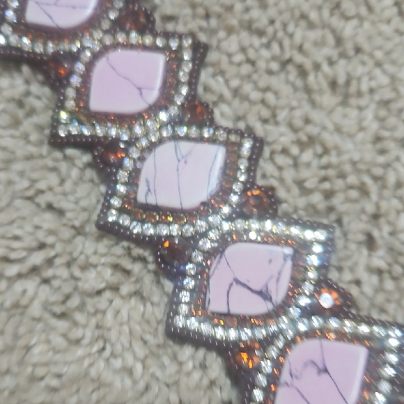 Elegant Pink and Silver Women's Headband - Picture 1 of 4